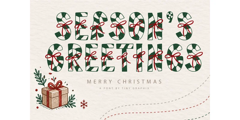 Wrapped Wishes Font by TINY GRAPHIX by TINY GRAPHIX — Display Font — thumbnail 3