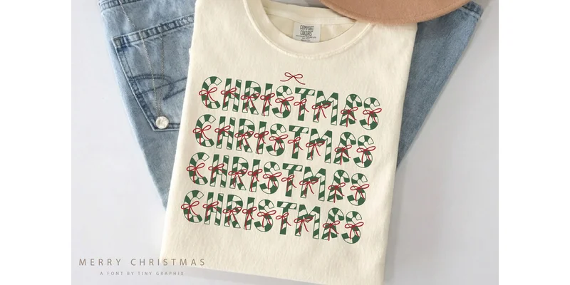Wrapped Wishes Font by TINY GRAPHIX by TINY GRAPHIX — Display Font — thumbnail 4