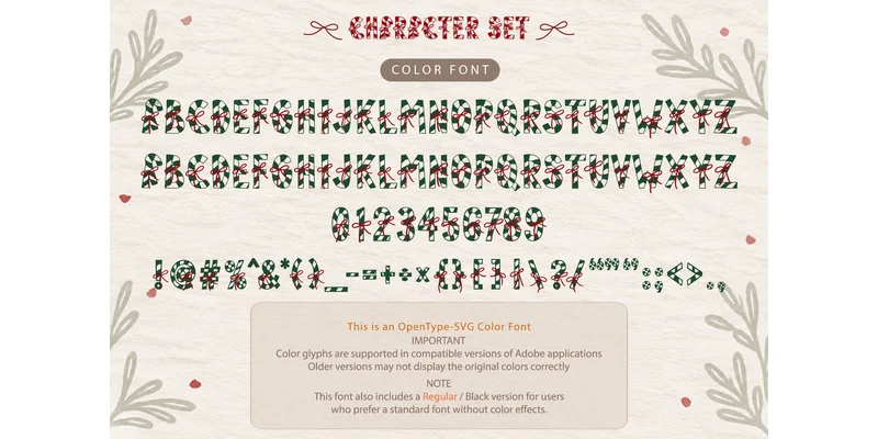 Wrapped Wishes Font by TINY GRAPHIX by TINY GRAPHIX — Display Font — thumbnail 7