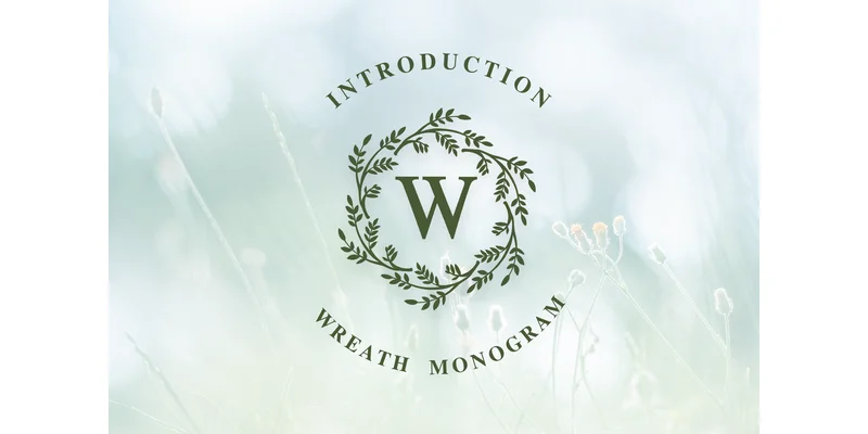 Wreath Monogram Font by Pui Art by Pui Art — Decorative Font