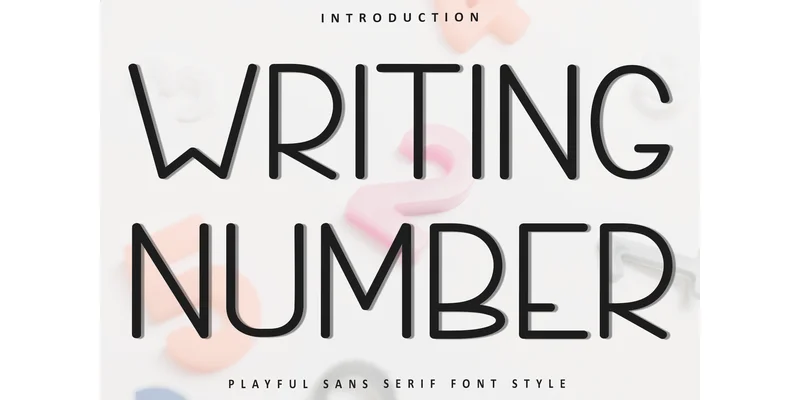Writing Number Font by Inermedia STUDIO by Inermedia STUDIO — Sans Serif Font