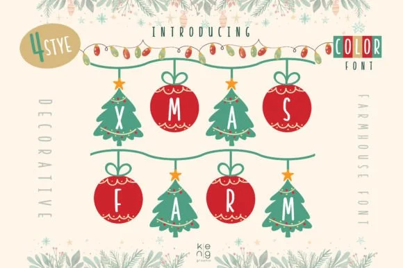 Xmas Farm by keng graphic โ Color Fonts Font