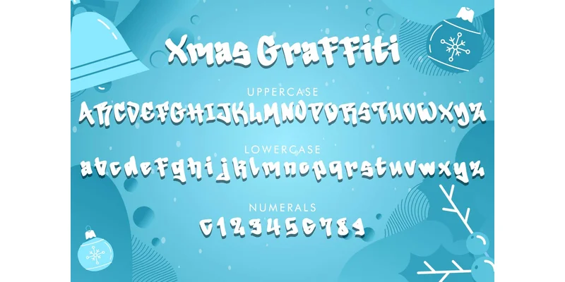 Xmas Graffiti Font by yogaletter6 by yogaletter6 — Display Font — thumbnail 4