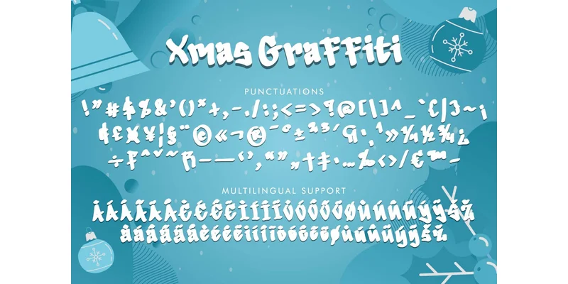 Xmas Graffiti Font by yogaletter6 by yogaletter6 — Display Font — thumbnail 5