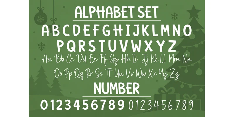 Xmas Holiday Font by Aura Design by Aura Design — Display Font — thumbnail 2