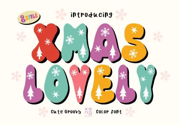 Xmas Lovely by keng graphic โ Color Fonts Font