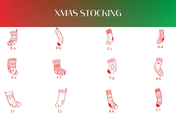 Xmas Stocking by Heartcraft Atelier — Dingbats Font — thumbnail 2