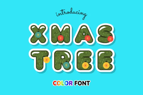 Xmas Tree by JUSTTYPE — Color Fonts Font