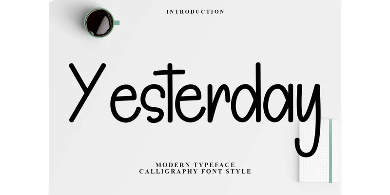 Yesterday Font by FreshTypeINK by FreshTypeINK — Sans Serif Font