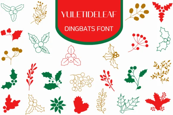 Yuletideleaf by Heartcraft Atelier — Dingbats Font