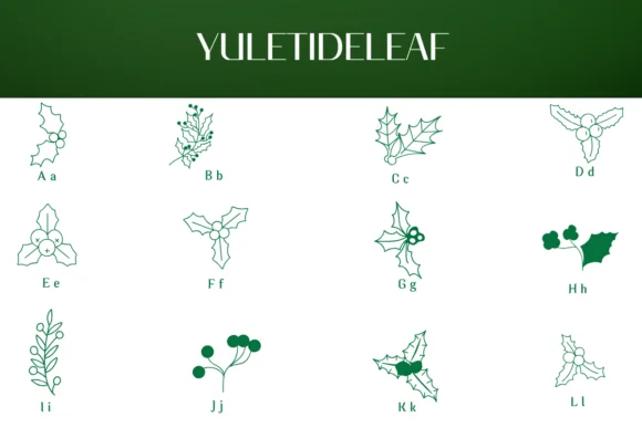 Yuletideleaf by Heartcraft Atelier — Dingbats Font — thumbnail 2