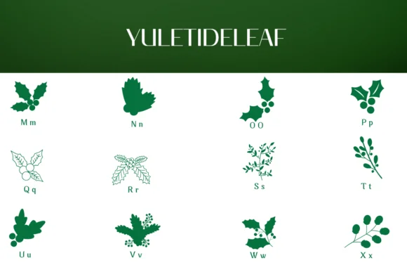 Yuletideleaf by Heartcraft Atelier — Dingbats Font — thumbnail 3