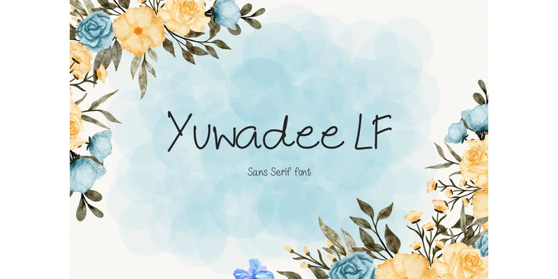 Yuwadee Lf Font by TanoiCartoonist by TanoiCartoonist — Sans Serif Font