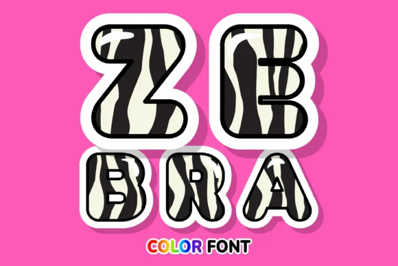 Zebra by JUSTTYPE — Color Fonts Font