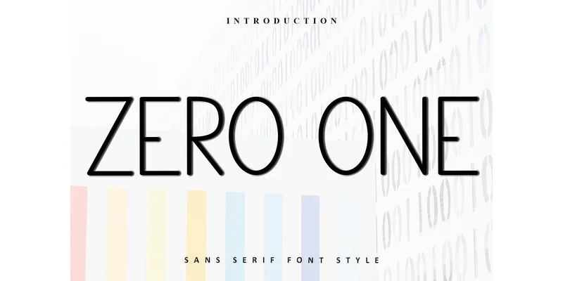 Zero One Font by Inermedia STUDIO by Inermedia STUDIO — Sans Serif Font
