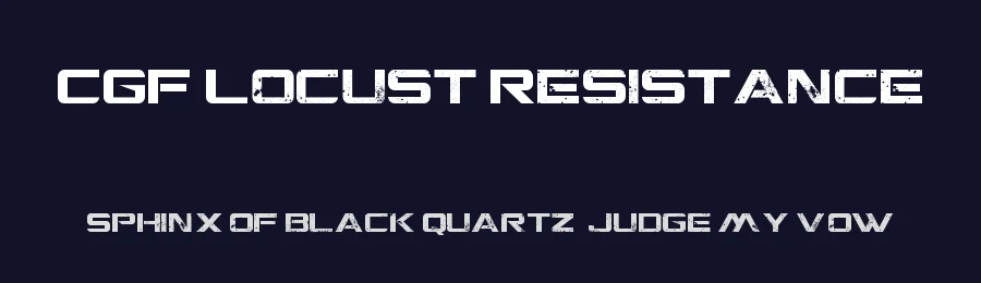 CGF Locust Resistance by CGF Chris Garrett Fonts — Display Font — thumbnail 2