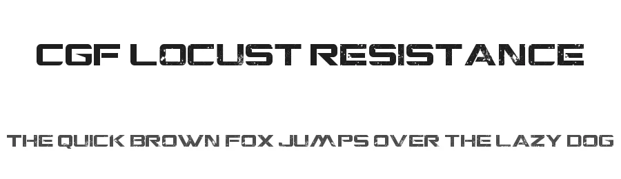 CGF Locust Resistance by CGF Chris Garrett Fonts — Display Font