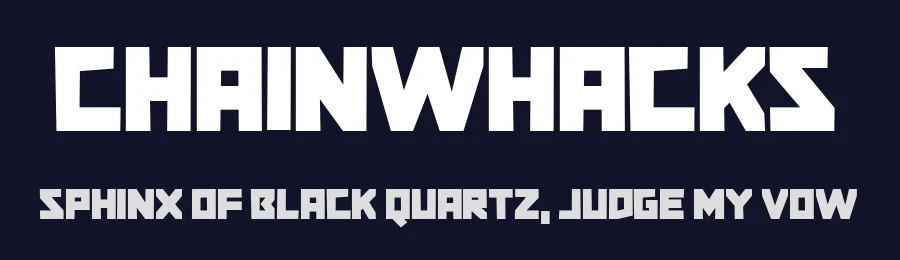 Chainwhacks by Chequered Ink — Decorative Font — thumbnail 2