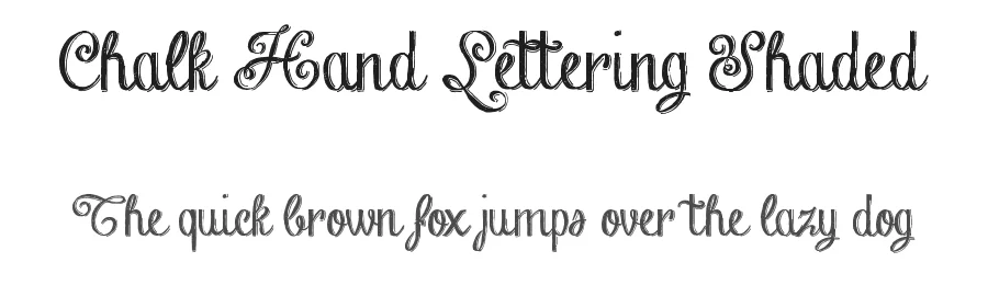 Chalk Hand Lettering Shaded