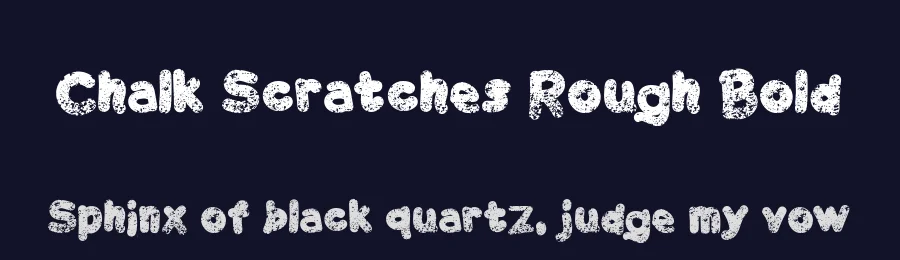 Chalk Scratches Rough Bold by graffitype — Decorative Font — thumbnail 2
