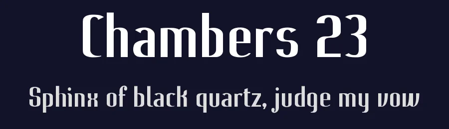 Chambers 23 by Nomaszebras — Sans Serif Font — thumbnail 2