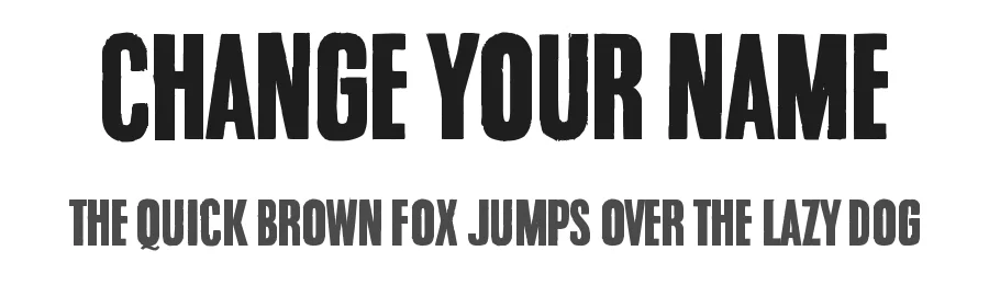 Change Your Name by Juha Korhonen — Decorative Font
