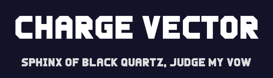Charge Vector by Chequered Ink — Display Font — thumbnail 2