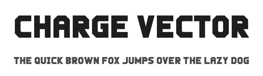 Charge Vector by Chequered Ink — Display Font