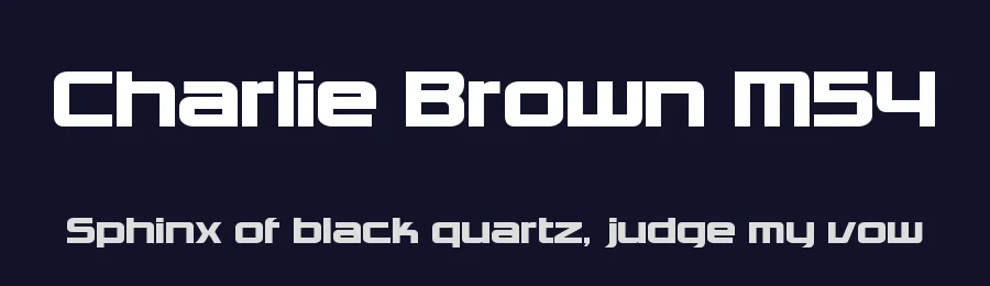Charlie Brown M54 by justme54s — Display Font — thumbnail 2