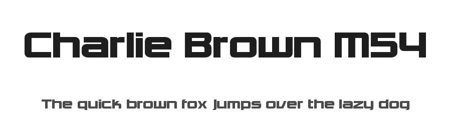 Charlie Brown M54 by justme54s — Display Font