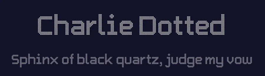 Charlie Dotted by Picatype Design Studio — Display Font — thumbnail 2