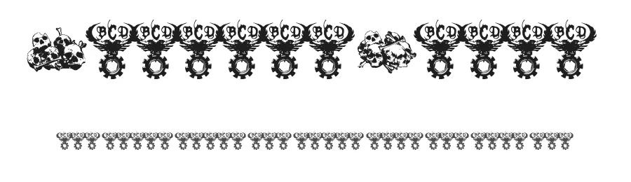 Charnel House by Bolt Cutter Design-Industrial Strength — Dingbats Font