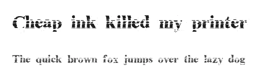 Cheap ink killed my printer