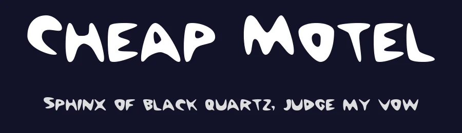 Cheap Motel by Marty Bee — Decorative Font — thumbnail 2