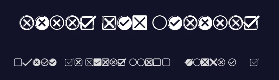 Check And Uncheck by Vladimir Nikolic — Dingbats Font — thumbnail 2