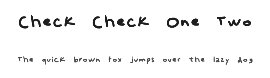 Check Check One Two