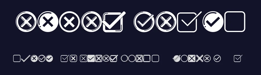 Check Icons by Vladimir Nikolic — Dingbats Font — thumbnail 2