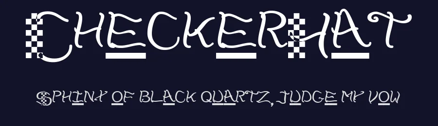 CheckerHat by Glyphobet Font Foundry — Decorative Font — thumbnail 2