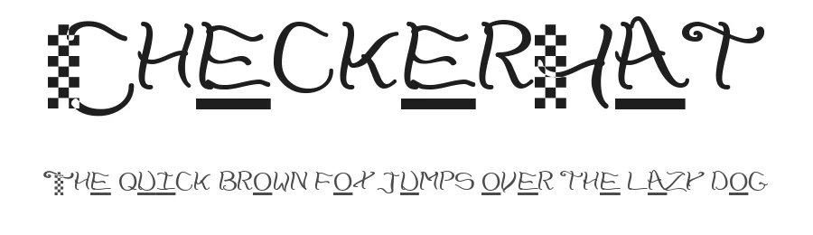 CheckerHat by Glyphobet Font Foundry — Decorative Font