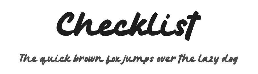 Checklist