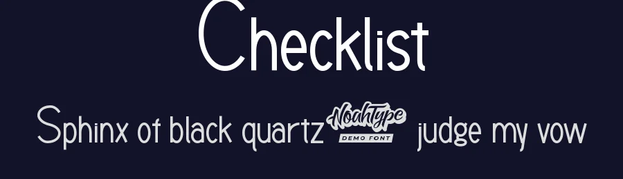 Checklist by Noah Type — Sans Serif Font — thumbnail 2