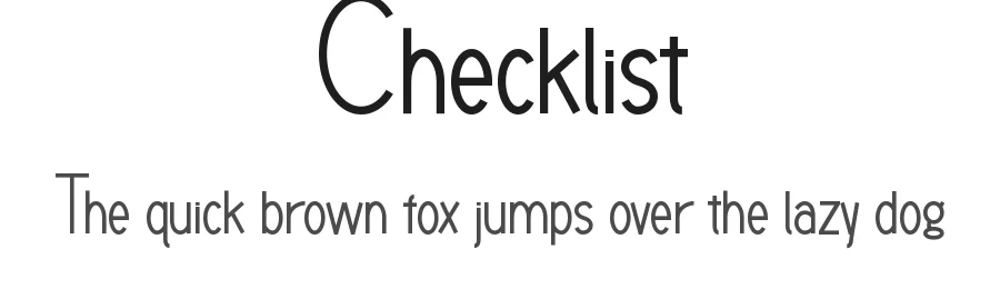 Checklist by Noah Type — Sans Serif Font