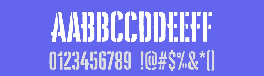 Cheddar Gothic Stencil by Adam Ladd — Decorative Font — thumbnail 3