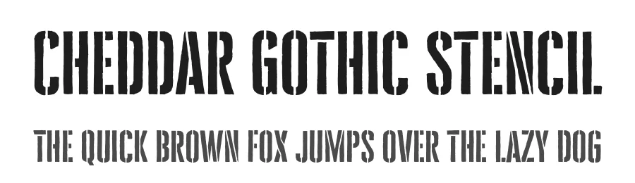 Cheddar Gothic Stencil by Adam Ladd — Decorative Font
