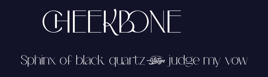 Cheekbone by VinType — Decorative Font — thumbnail 2