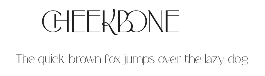 Cheekbone by VinType — Decorative Font