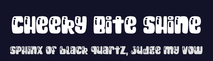 Cheeky Bite Shine by Amber Nest — Decorative Font — thumbnail 2
