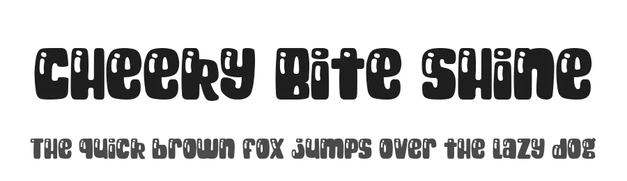 Cheeky Bite Shine by Amber Nest — Decorative Font