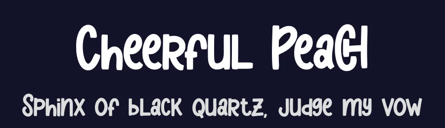 Cheerful Peach by Alif Ryan Zulfikar — Decorative Font — thumbnail 2