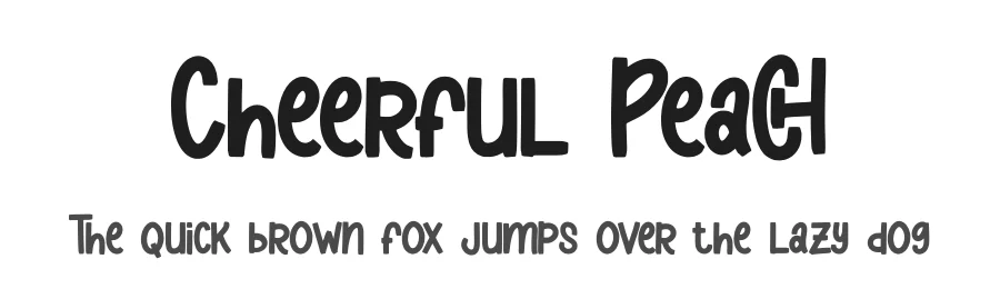 Cheerful Peach by Alif Ryan Zulfikar — Decorative Font